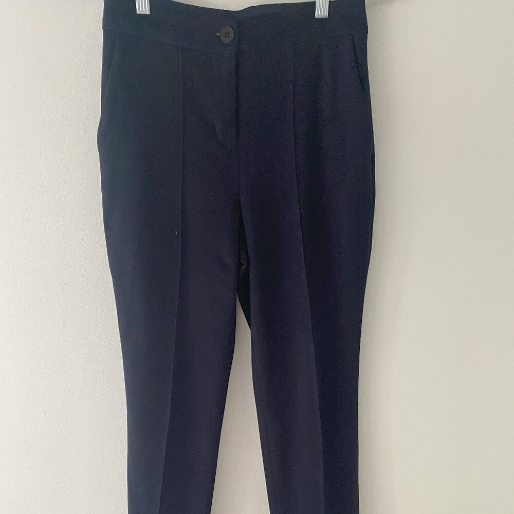 Express navy high rise ankle dress pants